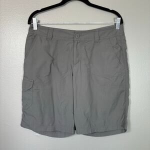 Columbia Women's Gray Gorpcore Bermuda Nylon Hiking Shorts - Size 10 - Cargo